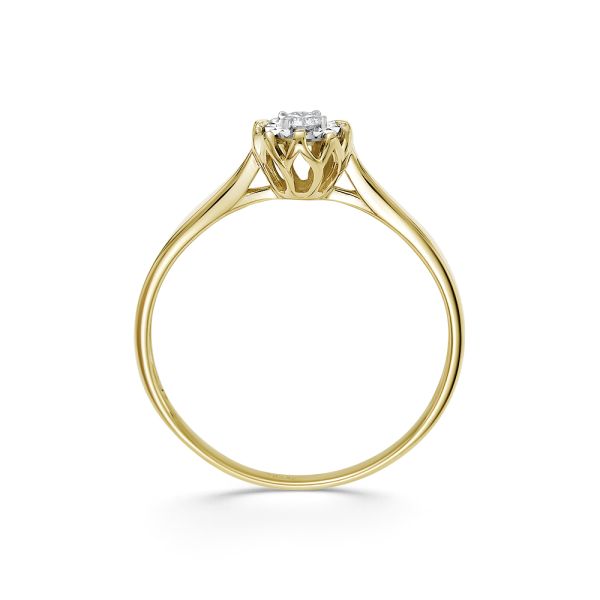 Кольцо с бриллиантом 0.075 карат из комбинированного золота 85607